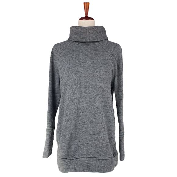 LULULEMON To You Tunic Sweatshirt in Heathered Core Dark Gray Size 12 W3BAPS - Picture 2 of 10
